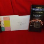 Thank you cards & chocolate.