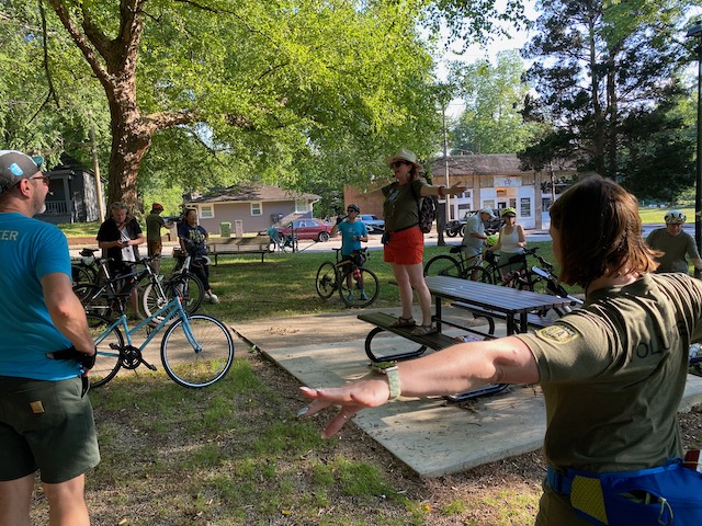 Stretching at the ACF ride
